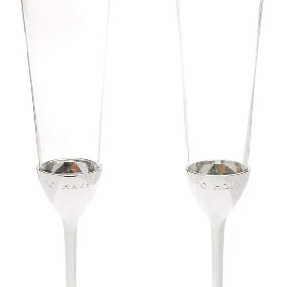 Kate Spade Take The Cake Champagne Flutes - Picture 2 of 2